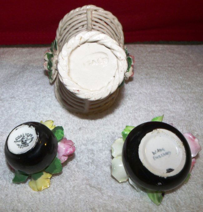 Vintage Bone China Denton Flower Basket Lot 13