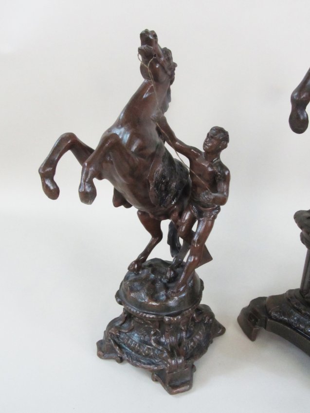 Bronze Horses Clock Lot 107