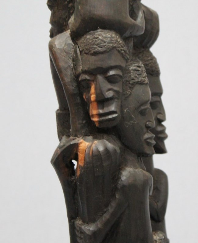 LARGE AFRICAN BLACKWOOD SCULPTURE TREE OF LIVE TANZANIA Lot 97