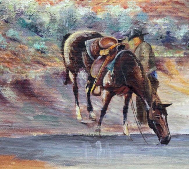 LAURENCE COFFELT (1910-1976) COWBOY PAINTING : Lot 266