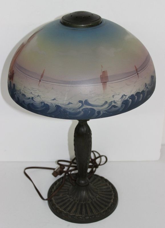 Early PLB & G Co. (Pittsburgh) Lamp & Shade : Lot 11