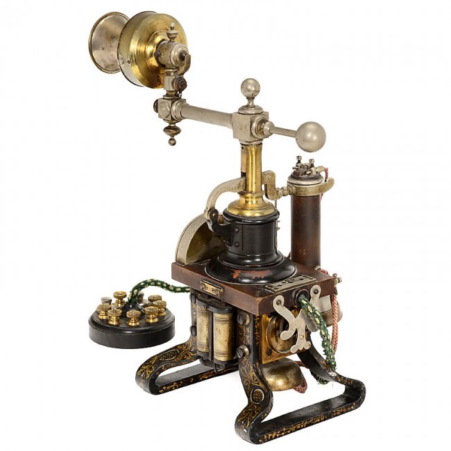 L.M. Ericsson Skeleton Telephone No. 370/AC100, c. 1890 : Lot 40