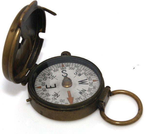 US ARMY ENGINEER CORPS BRASS COMPASS : Lot 7416