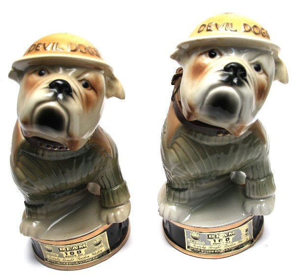 LOT OF 4 JIM BEAM WHISKEY MILITARY DECANTERS Lot 1201