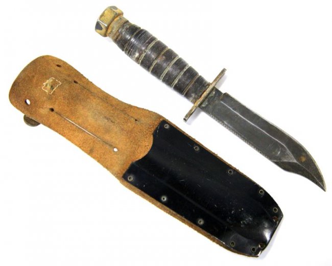 CAMILLUS NY WWII KA BAR FIGHTING SURVIVAL KNIFE : Lot 2495