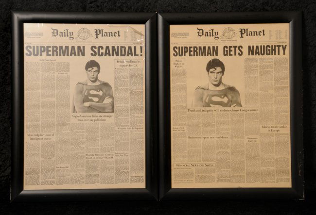 Film Superman Ii Daily Planet Newspaper Props Lot 98