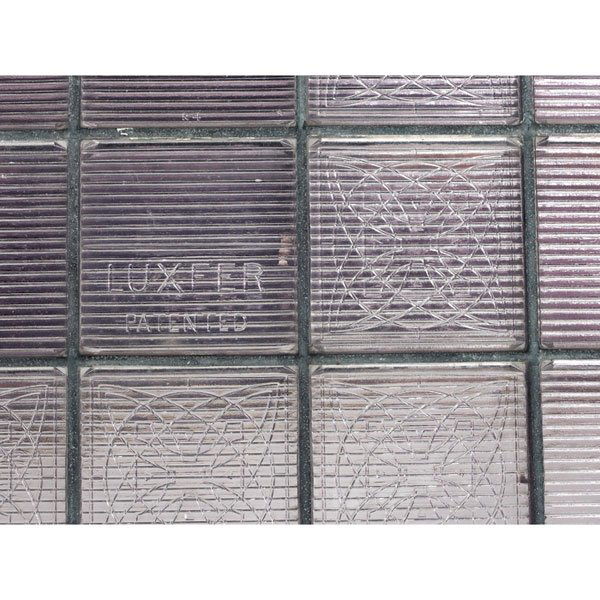 317 Luxfer prism window, leaded purpletinted glass Lot 317