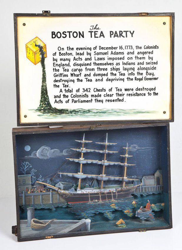 Folk Art Boston Tea Party Diorama : Lot 43