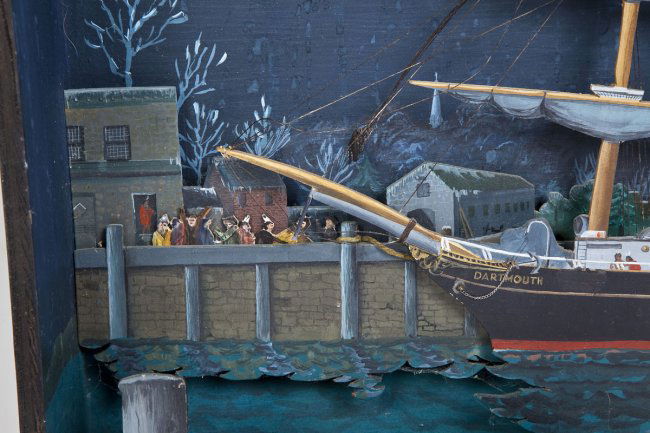 Folk Art Boston Tea Party Diorama : Lot 43