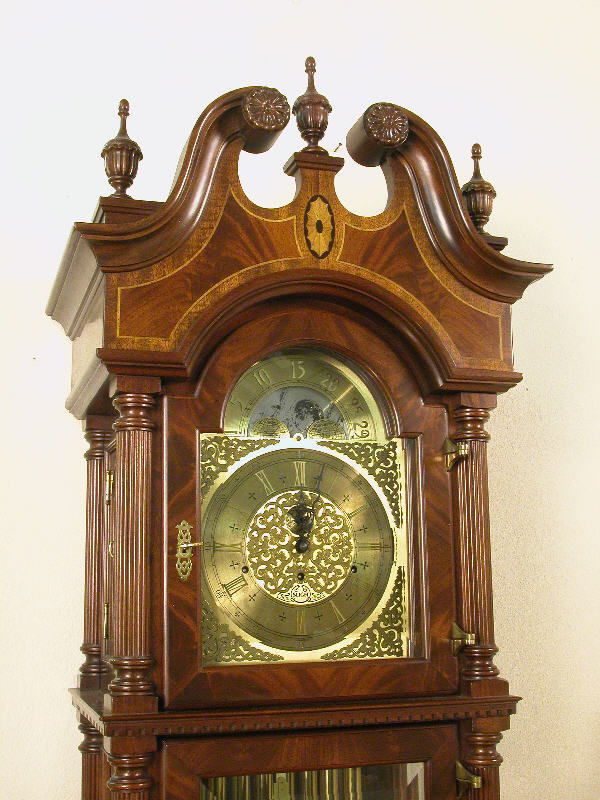 160: Sligh triple chime 9-tube grandfather clock : Lot 160