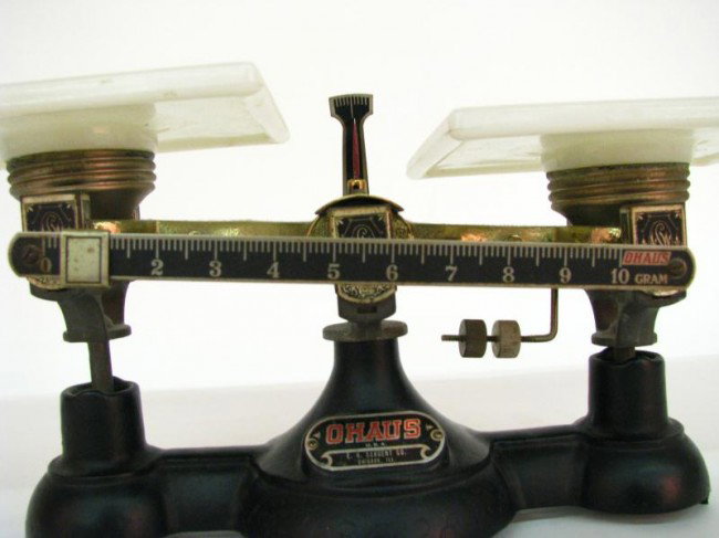 672: Antique Ohaus Balance Scale : Lot 672