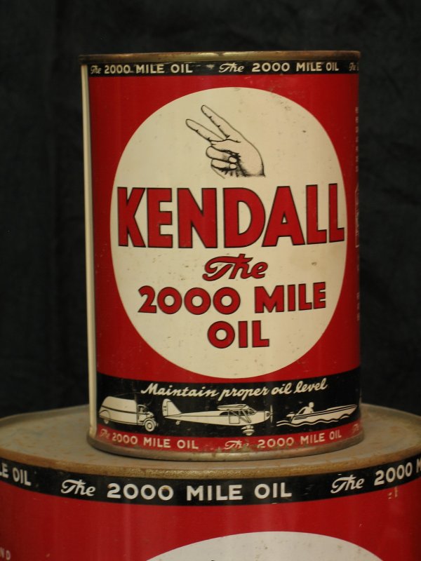 757 VINTAGE KENDALL MOTOR OIL CAN PRODUCTS Lot 757