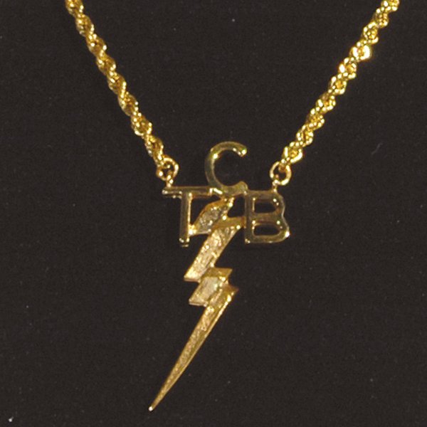 853 Elvis Presley TCB Pendant and Necklace Lot 853