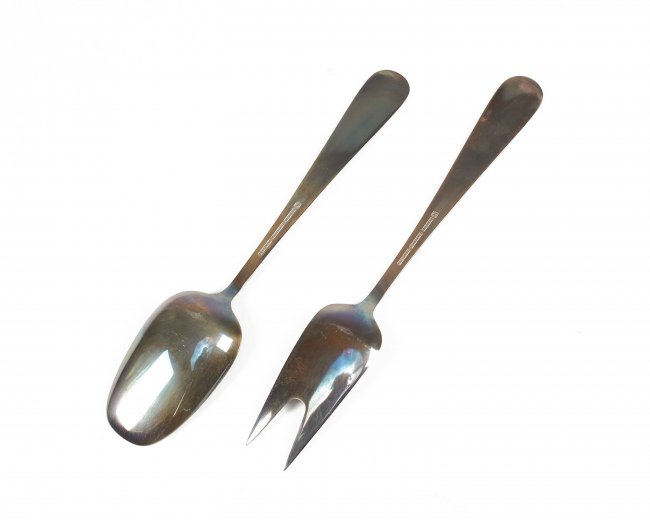 Sterling Silver & Enamel Serving Pieces by J. Tostrup, Lot 17