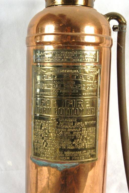 6 Antique Copper Brass Fire Extinguisher Lot 6   12117563 2 L 