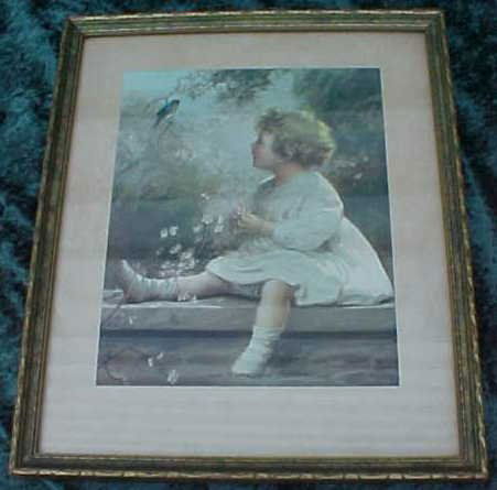 102: Framed Print "SONG OF THE BLUEBIRD" Zula Kenyon : Lot 102