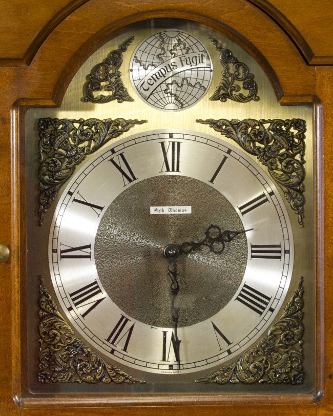 Seth Thomas 'Tempus Fugit' Grandfather Clock Lot 247