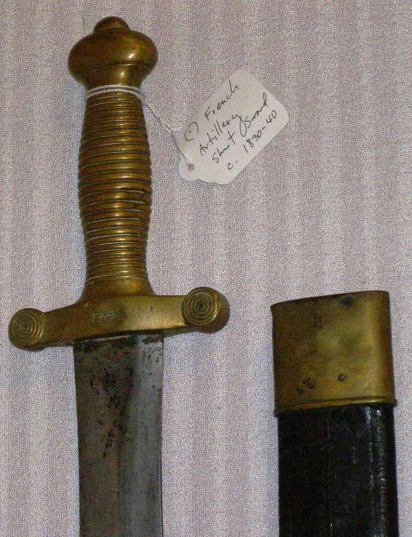 1020 FRENCH ARTILLERY SHORT SWORD CIRCA. 18301840 25 Lot 1020