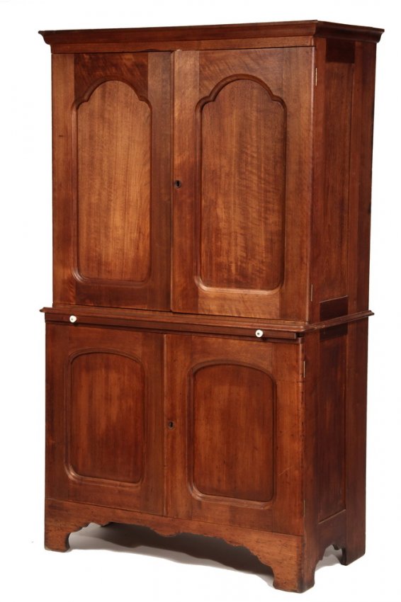 19TH C AMERICAN LAWYER'S One Piece Red Walnut Lot 640