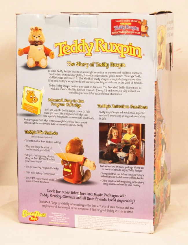 Teddy Ruxpin Toy with Cartridge and 2 Books BD243 : Lot 28